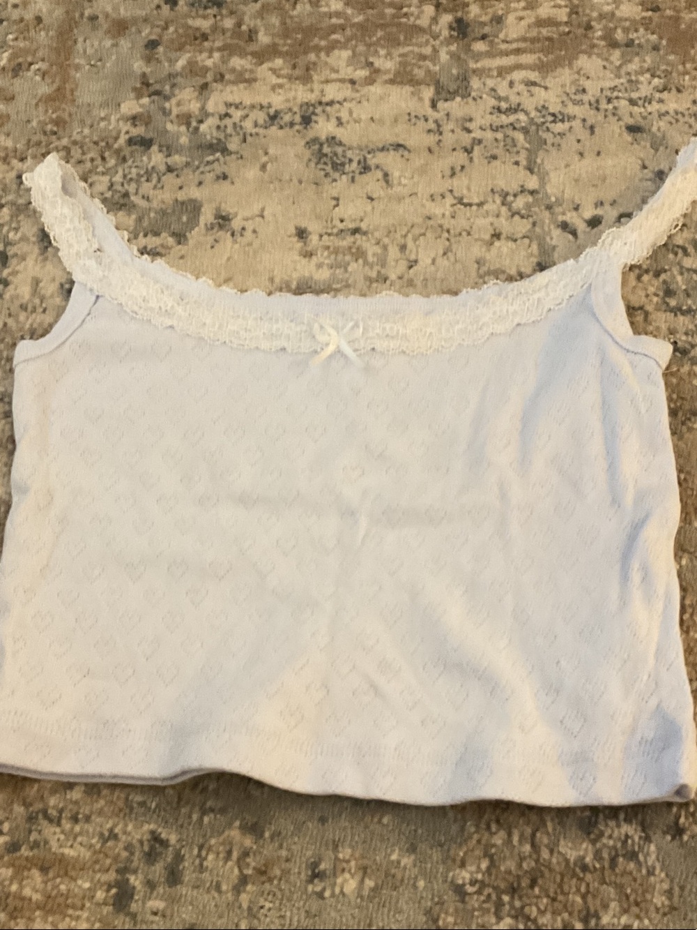 Theme White Lace-Trim Camisole